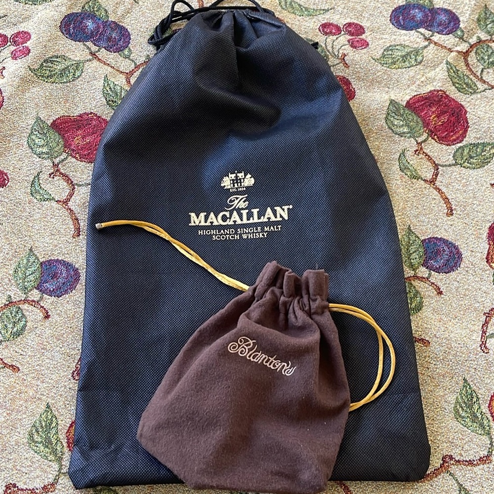Blantons Gold felt bag / MACALLAN Scotch Whisky 🥃 bag  bundle